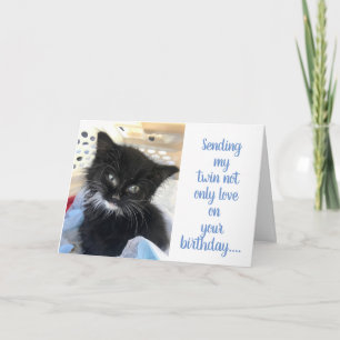 CARTE **SOEUR JUMELLE**  VOTRE VOEUX D'ANNIVERSAIRE & PR