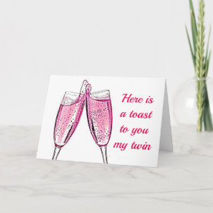 CARTE **SOEUR JUMELLE** VOTRE VOEUX D'ANNIVERSAIRE & PR