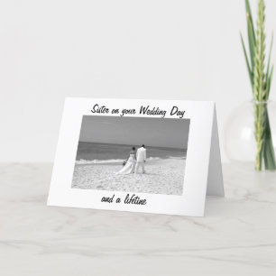 CARTE SOEUR LE JOUR DE VOTRE MARIAGE ET POUR TOUJOURS