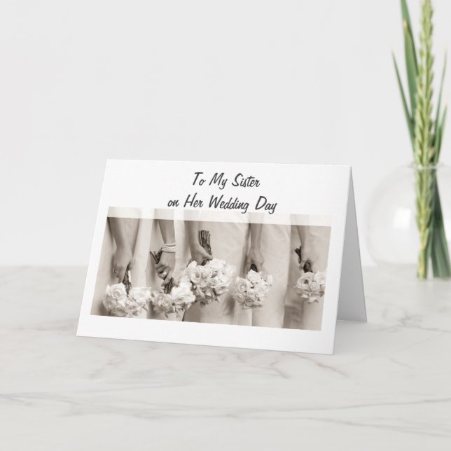 CARTE SOEUR MARIAGE AMOUR ET BONHEUR (Devant)