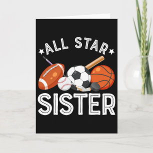 Carte Sœur Star All Du Garçon D'anniversaire Sketll Foot