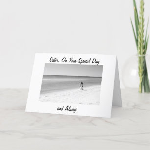 CARTE SOEUR SUR VOTRE JOURNÉE DE MARIAGE-AMOUR/HAPPINESS