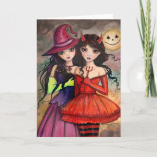 Carte Sœurs de l'art fantastique gothique d'Halloween