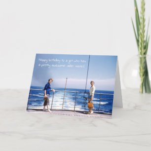 Carte Soeurs humoristique Soeur rétro Anniversaire Nauti