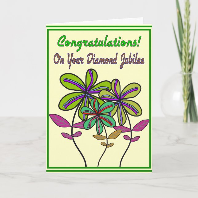 Carte Soeurs Jubilé de diamant 75e année de service (Devant)