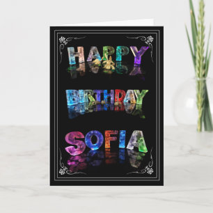 Carte Sofia - Nom de Lights greeting card (photo)