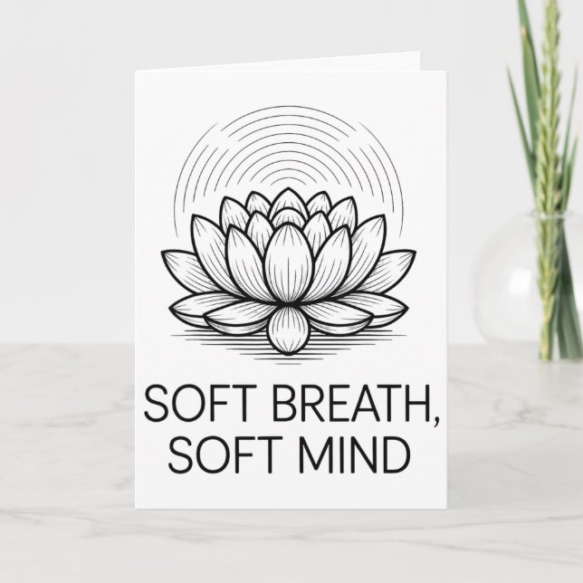 Carte Soft Breath Soft Mind Dandelion Yoga Inspiration A (Devant)