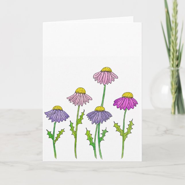 Carte Soft Coneflower Sympathy (Devant)