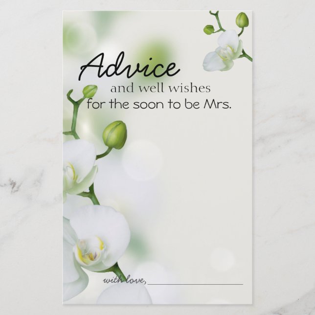 Carte Soft Elegant Orchid Conseil Card (Devant)