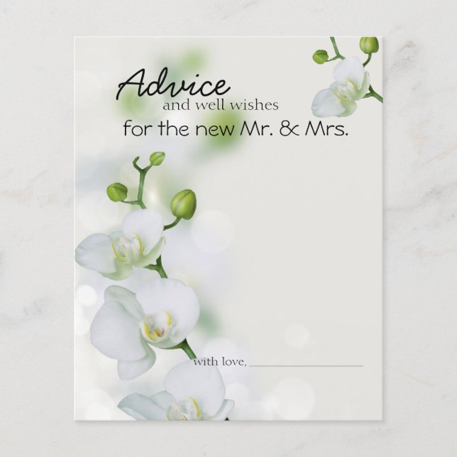Carte Soft Elegant Orchid Conseil Card (Devant)
