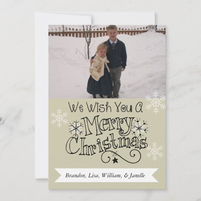 Carte Soft Grey Joyeux Noël Photo (Devant)