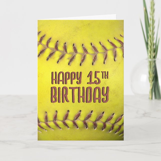 Carte Softball 15e anniversaire (Devant)