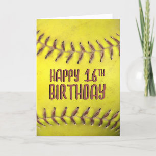 Carte Softball 16e anniversaire