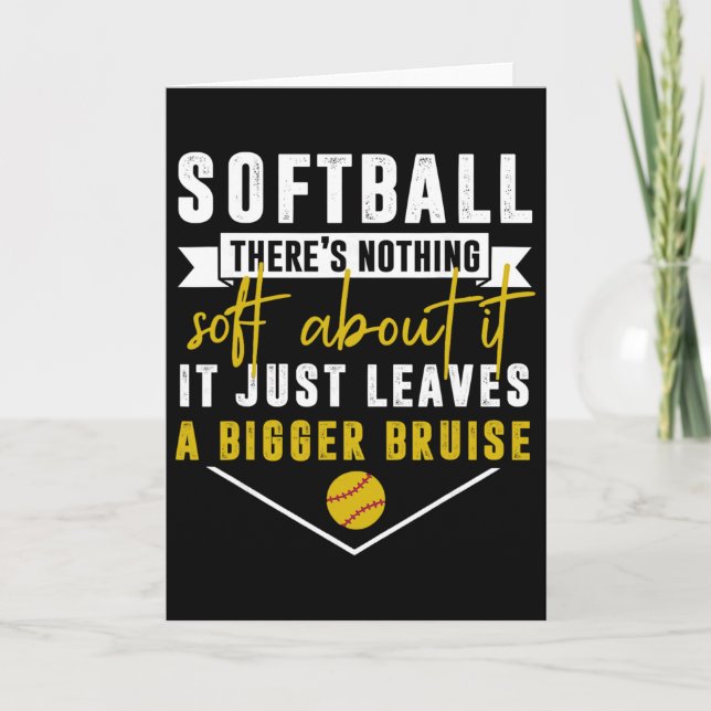 Carte Softball Il n'y a rien à dire Il suffit de partir (Devant)