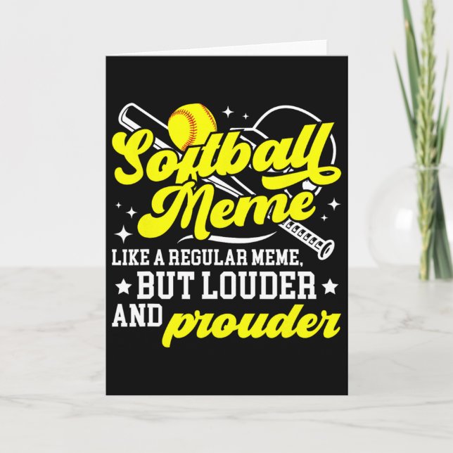 Carte Softball Meme Definition Meme Of A Softball Player (Devant)