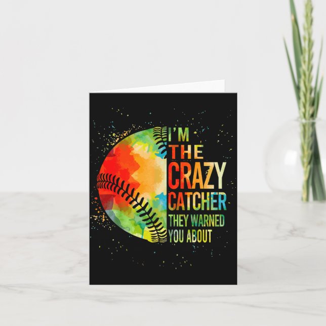 Carte Softball-shirt Crazy Catcher Funny Youth Teen Girl (Devant)