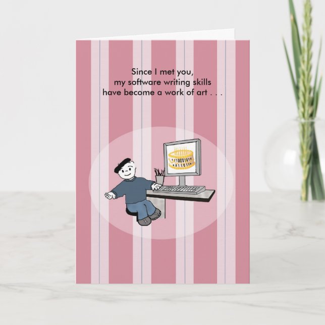 Carte Software Engineer comme artiste - anniversaire (Devant)