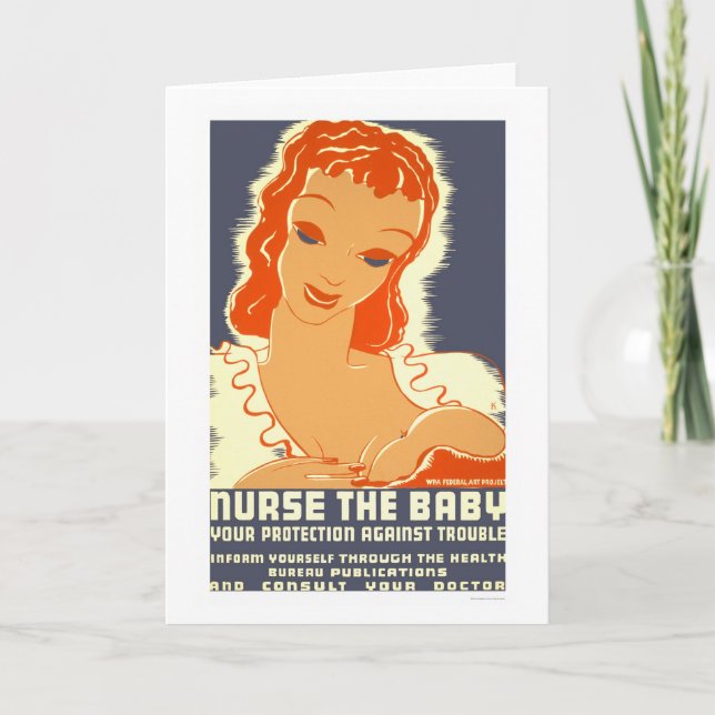 Carte Soignez le bébé WPA 1938 (Devant)
