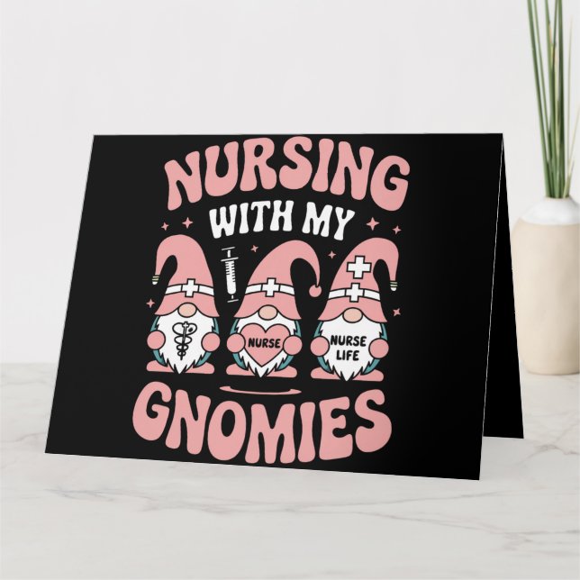 Carte Soins Avec Mes Gnomies Vie d'infirmière gnome Sain (Devant)