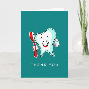 Carte Soins dentaires Bonne dent avec Merci de brosse à 