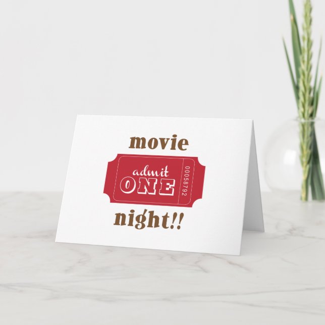 Carte Soirée cinéma (Devant)