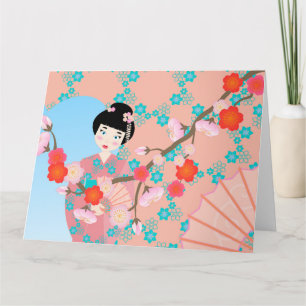Carte Soirée de Geisha girl