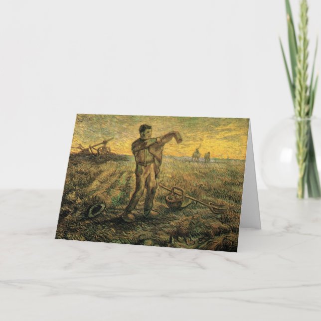 Carte Soirée - Fin de journée de Vincent van Gogh (Devant)