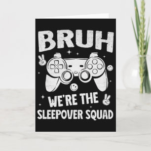 Carte Soirée Pyjama De Joueurs Pour Garçons Drôle Bruh S