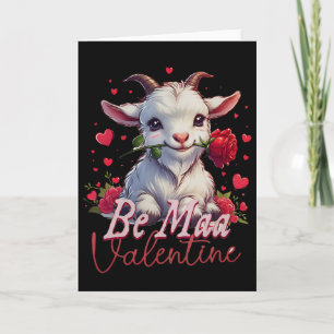Carte Sois Ma Saint-Valentin Chèvre Coeur Mignonne Chèvr