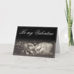 Carte Sois ma Saint-Valentin - jeune femme menteuse