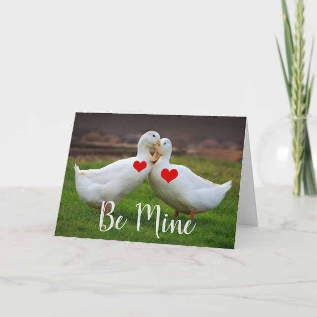 Carte Sois Mienne Canard Saint-Valentin (Devant)