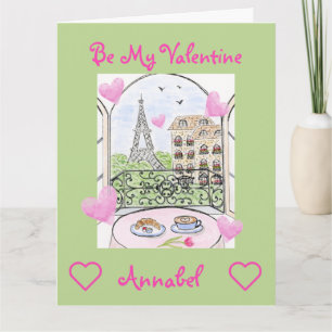 Carte Sois Mienne Saint-Valentin Aquarelle Paris Tour Ei