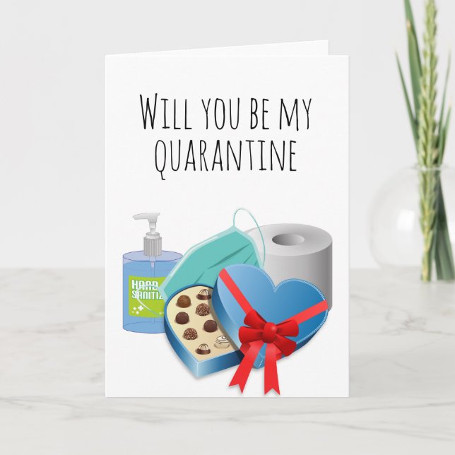 Carte Sois mon amour de la Saint-Valentin de quarantaine (Devant)