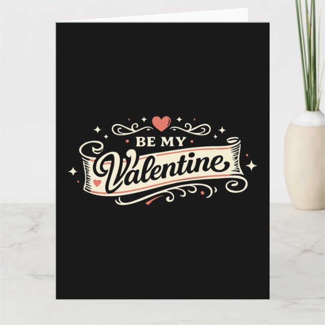 Carte Sois mon amour rétro de la Saint-Valentin (Devant)