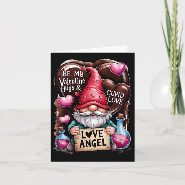 Carte Sois mon ange d'amour de la Saint-Valentin Gnome M (Devant)