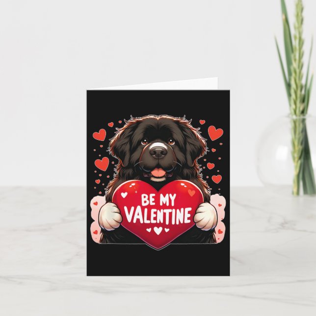 Carte Sois mon Valentin Nouveau Chien Coeur  (Devant)