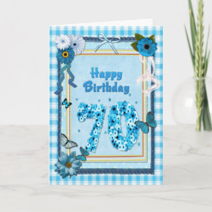 Carte soixante-dixième Anniversaire avec un effet