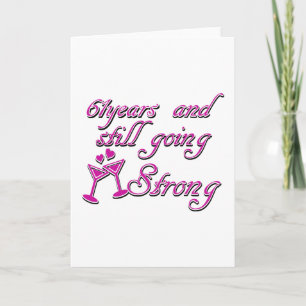 Carte soixante-et-unième anniversaire d'année