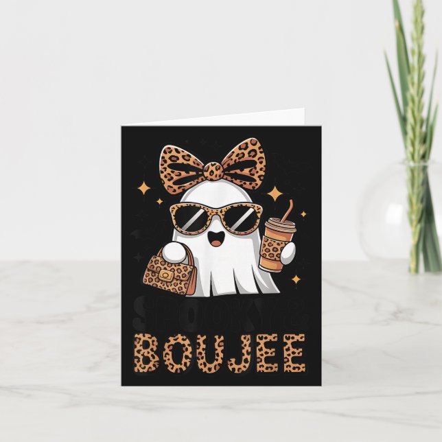 Carte Soky &amp; Boujee Ghost Coquette Leopard Boo Jee H (Devant)