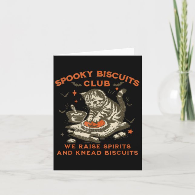 Carte Soky Biscuits Club Cat, Funny Halloween Baking  (Devant)