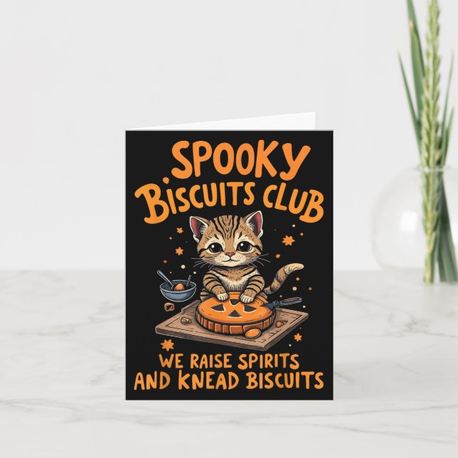 Carte Soky Biscuits Club Chat Drôle Halloween Baking (Devant)