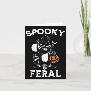 Carte Soky Et Feral Halloween Raccoon Drôle