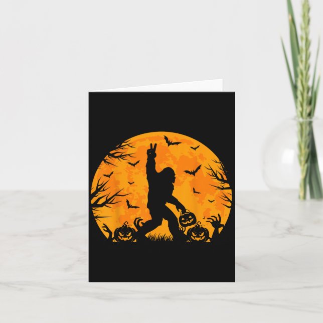 Carte Soky Halloween Bigfoot Citrouille Drôle Halloween  (Devant)