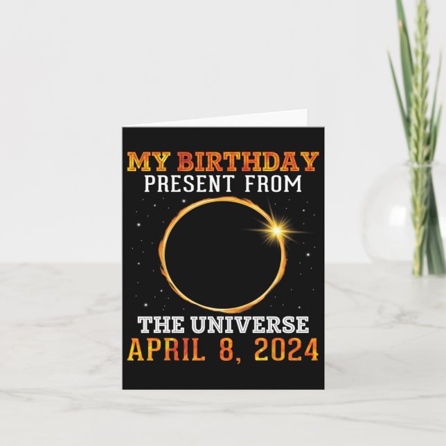 Carte Solaire Éclipse Mon Anniversaire Présenté Par Les  (Devant)