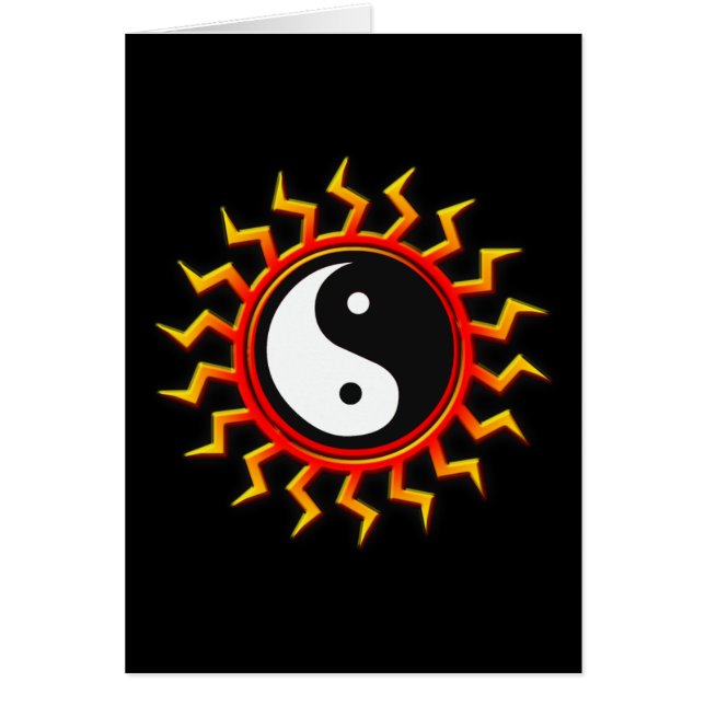 Carte Solaire Solaire Équilibrée Yin Yang (Devant)