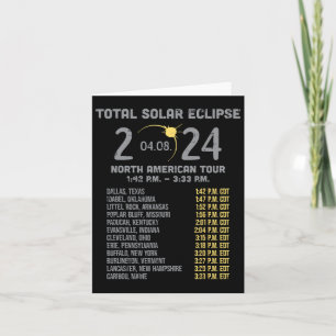 Carte Solar Eclipse 2024 Totalité Avril 8 Hommes Femmes 