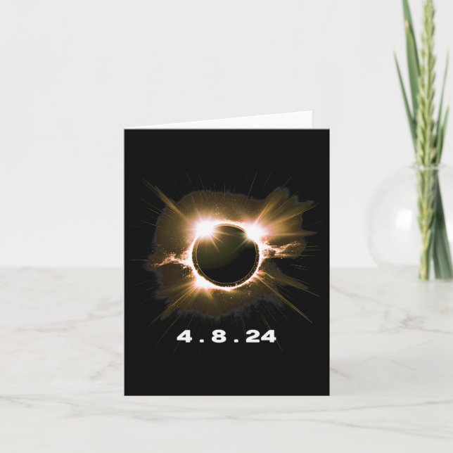 Carte Solar Eclipse 4.8.24 Totality Event 2024 Souvenir (Devant)