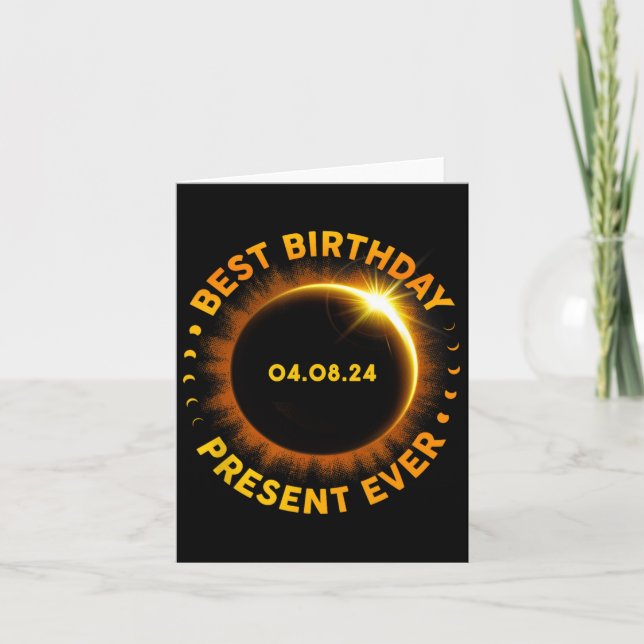 Carte Solar Eclipse Meilleur Anniversaire Jamais Drôle T (Devant)
