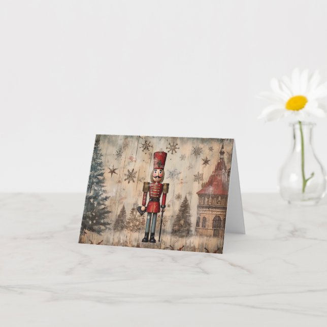 Carte Soldat vintage Nutcracker (Petite plante)