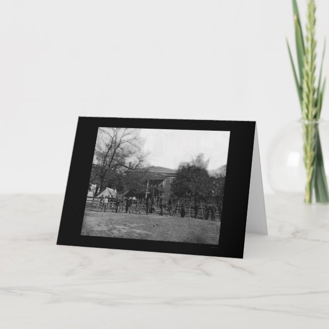 Carte Soldats par le palais de justice 1865 d'Appomattox (Devant)